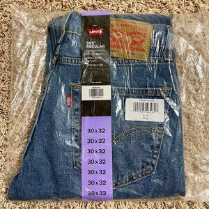 Levi’s Men’s 505 Regular Fit Straight Leg Jeans Blue, Size 30x32 (New)